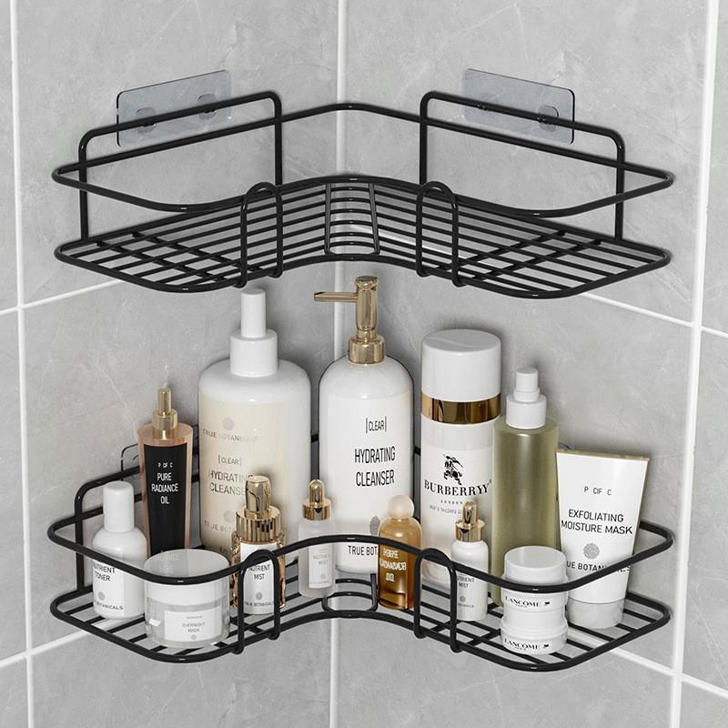 Punch-free bathroom bathroom triangle rack wall-mounted toilet bathroom washstand storage wall supplies