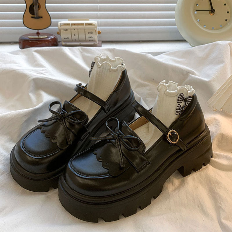 Loafer college style skirt cute and versatile single shoes 2025 new spring and autumn thick heel thick sole to increase the height of small leather shoes for women