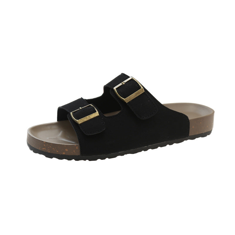 Size 35-43 Plus Women's Shoes, Birkenstocks, Sandals, Women's Summer Wear, Versatile, Slip-on, Flip-Flocs, Soft Soled Beach Shoes