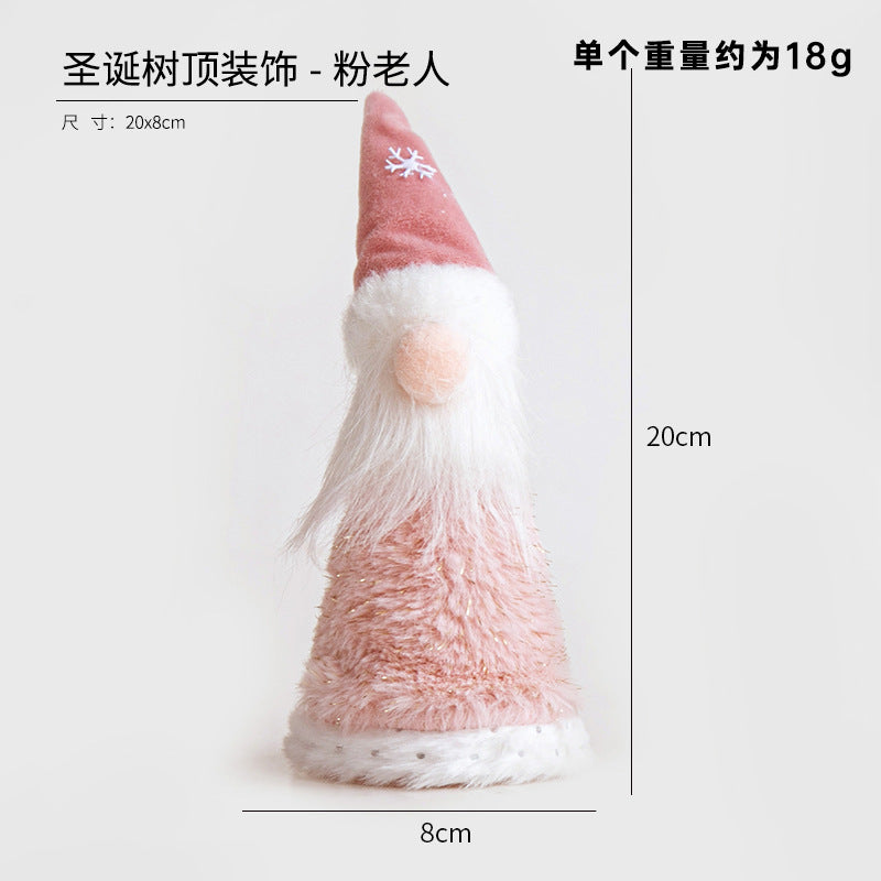 Christmas Christmas Decoration Christmas Tree Decoration Christmas Tree Top Decoration Accessories Pendant Santa Angel Wholesale