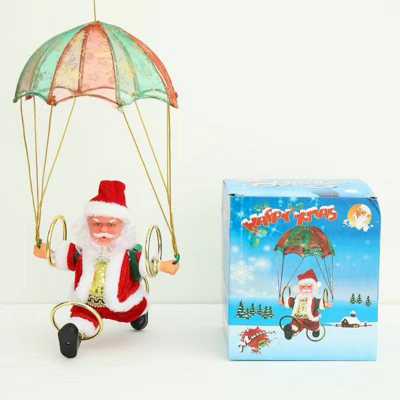 Cross-border Christmas decoration electric climbing ladder Santa Claus climbing beads Santa Claus children's gift shopping mall decoration