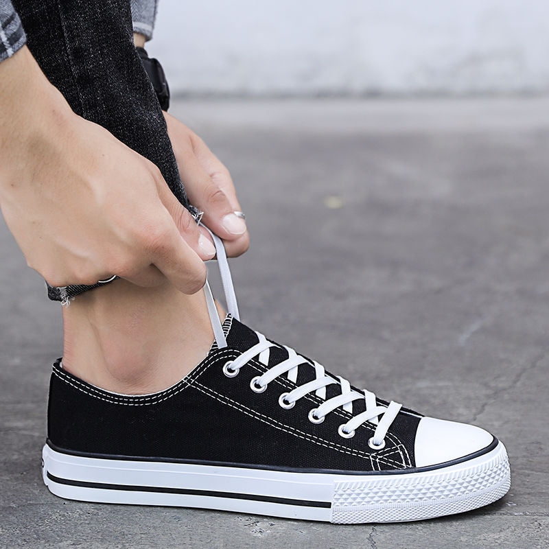 Canvas shoes men's spring and autumn new couple trend Harajuku retro men's casual shoes low-top all-match student skate shoes