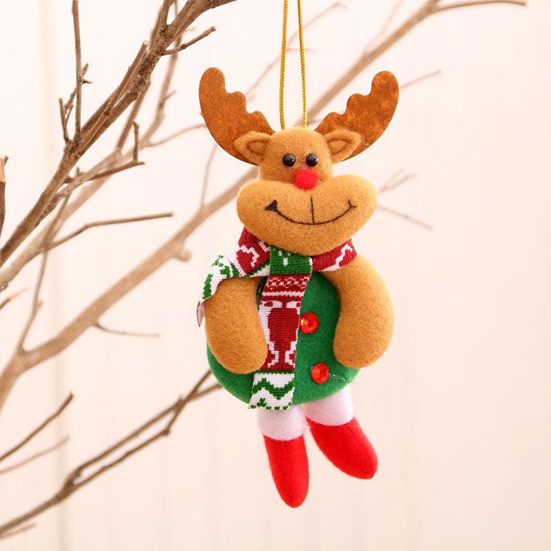 Cross-border new Christmas decoration supplies for the elderly small pendant Christmas tree accessories fabric small ornament gifts