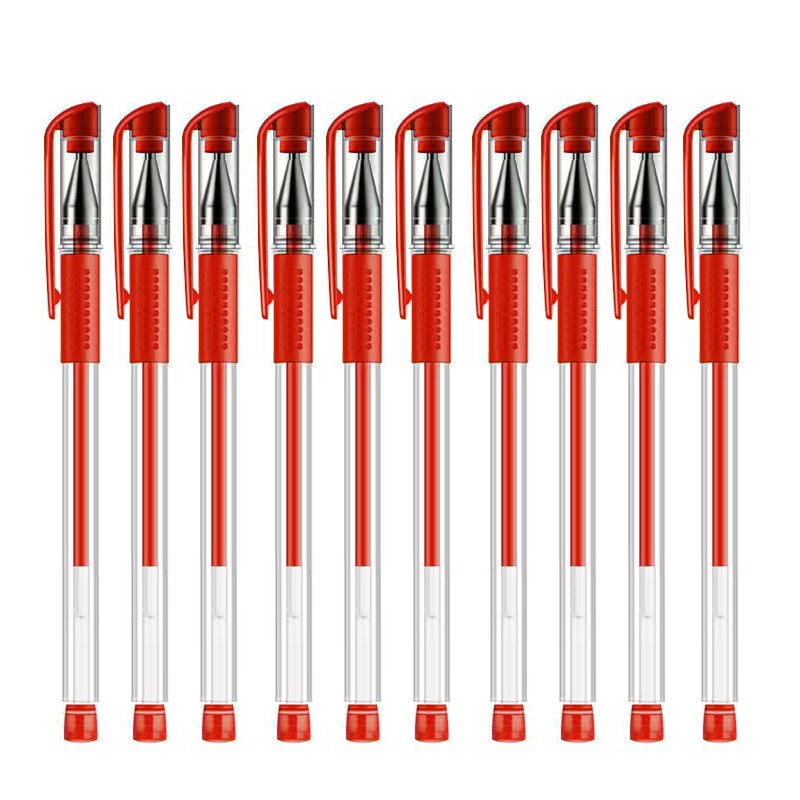 【10pcs】2023 New Frosted Office Student Signature Pen 0.5MM Bullet Three-color Student Exam