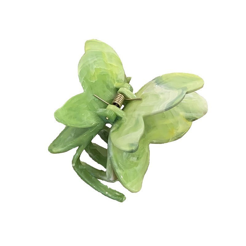 Super fairy three-dimensional butterfly grab clip female 2025 new high-end sense medium hairpin on the back of the head shark clip hair grab hair ornament