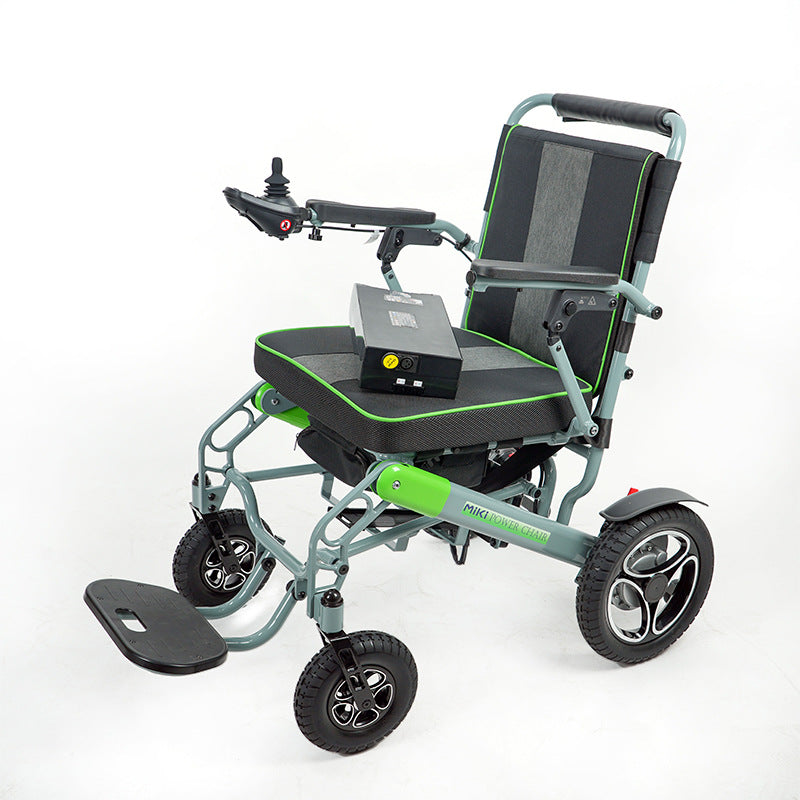 Japan MIKI electric wheelchair MIWD-20 intelligent lightweight fully automatic power off non-slip slope for the elderly and disabled