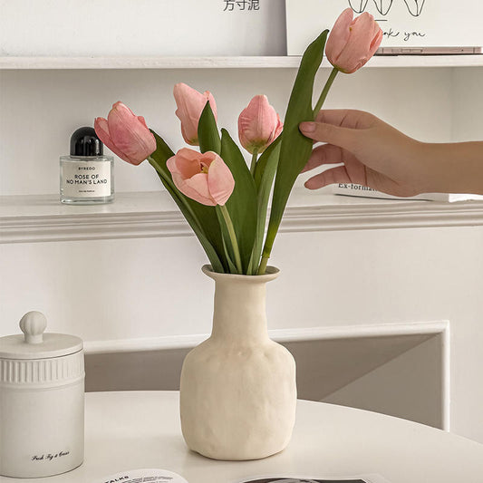 ins style high value tulip simulated flower fake flower wet ornament decoration table living room office decoration factory