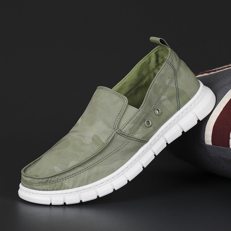 Men's new canvas shoes, men's shoes, summer tide shoes, breathable, slip-on casual shoes, old Beijing cloth shoes, lazy shoes