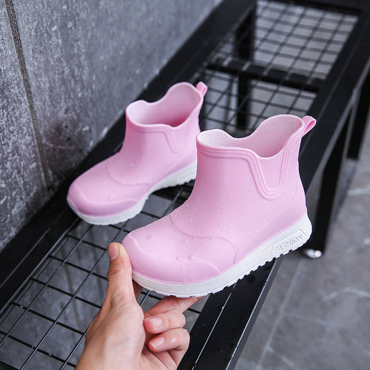 Korean fashion children's rain boots men's and women's non-slip thick-soled anti-slip thick-soled rain boots are worn in rainy days and are versatile water rain boots