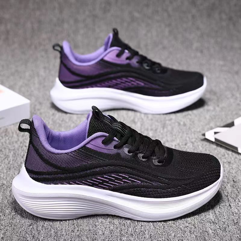Sneakers women's new spring and summer non-slip soft sole wear-resistant mesh breathable casual shoes versatile ultra-light running shoes