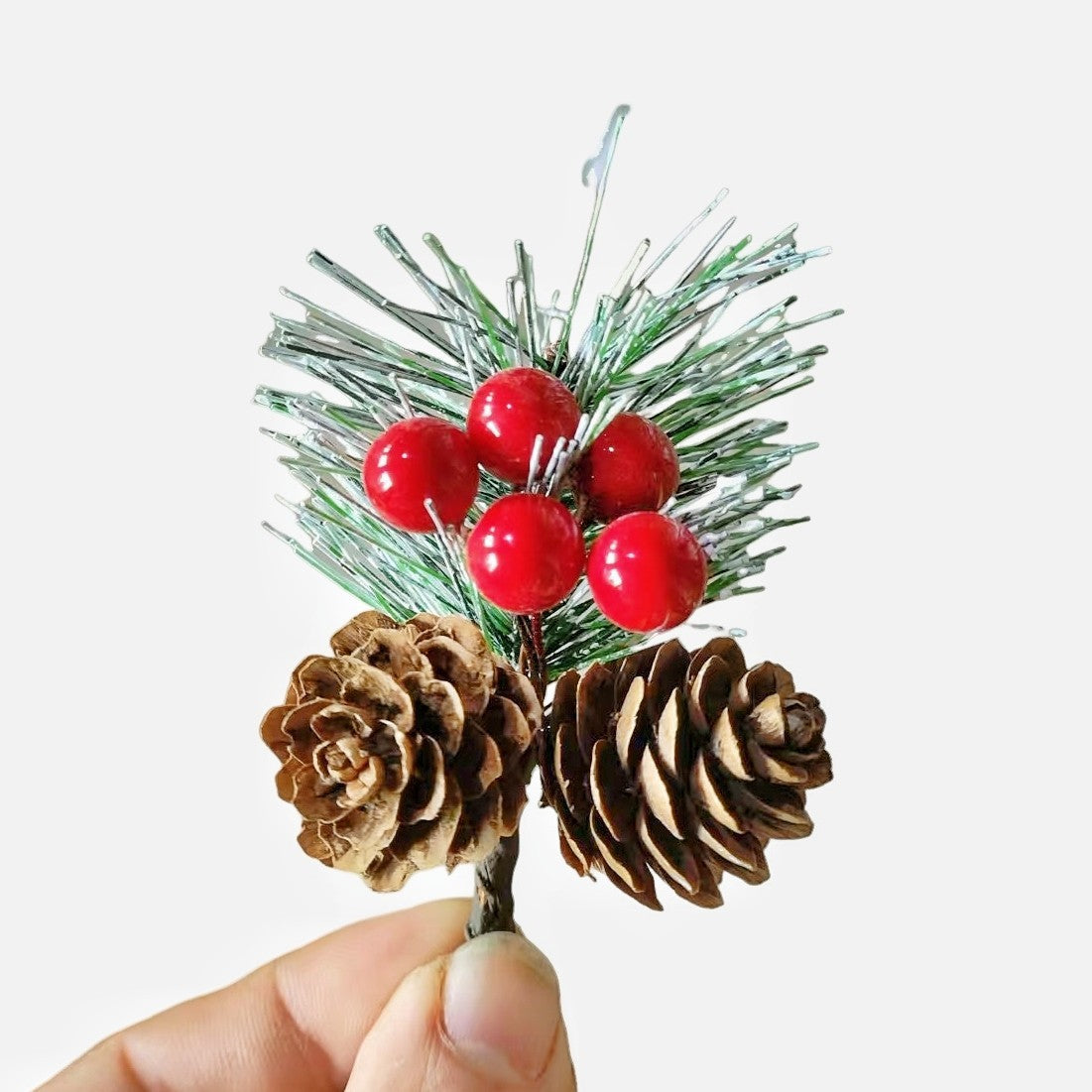 Christmas Pine Needle Pine Cone Christmas Gift Decoration Christmas Eve Gift Box Packaging Simulated Pine Cone DIY Garland Bouquet