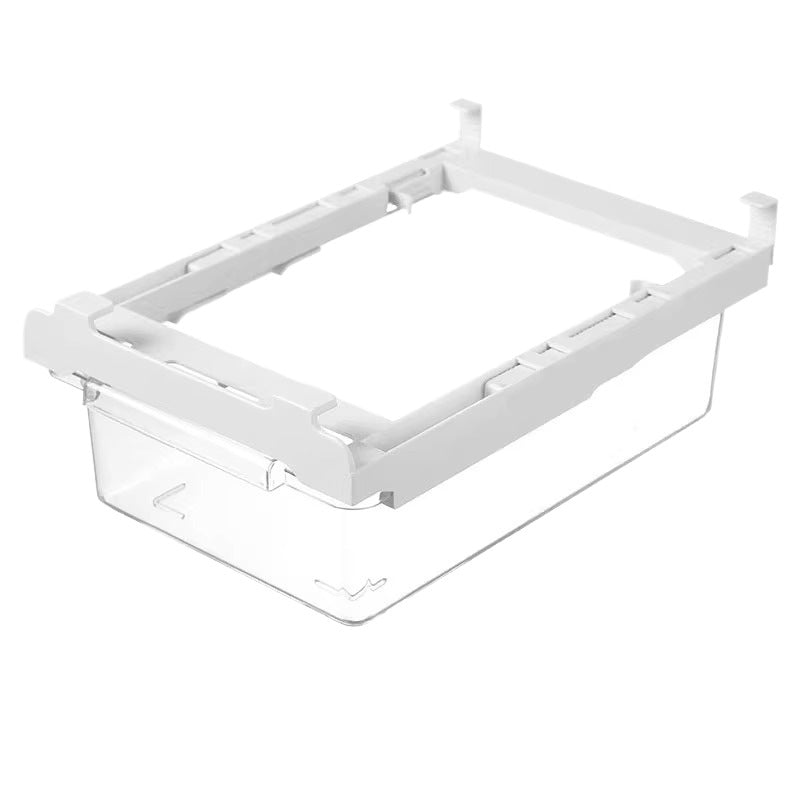 Refrigerator drawer storage box, hanging basket hanging eggs inside, using kitchen fresh-keeping freezer shelf to hold artifacts