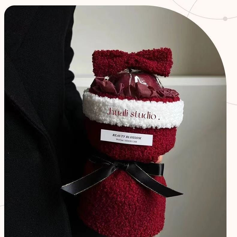 Christmas bouquet DIY material for girlfriend gift christmas gift creative single christmas eve peace fruit plush