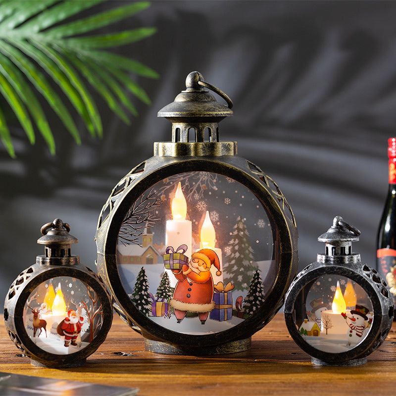 Christmas decorations, retro night lights, glowing gifts, window ornaments, table decorations, props, atmosphere pendants