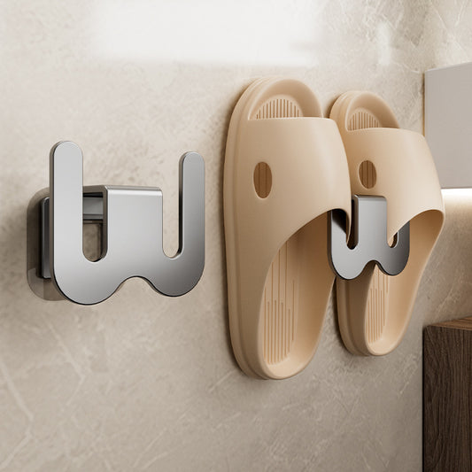 Bathroom slipper rack non-perforated wall hanging toilet shelf toilet door behind shoe storage hanger artifact drainage