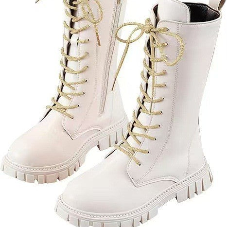 Amazon popular girls' boots, Korean version of British style martin boots, winter little girl high boots, princess boots