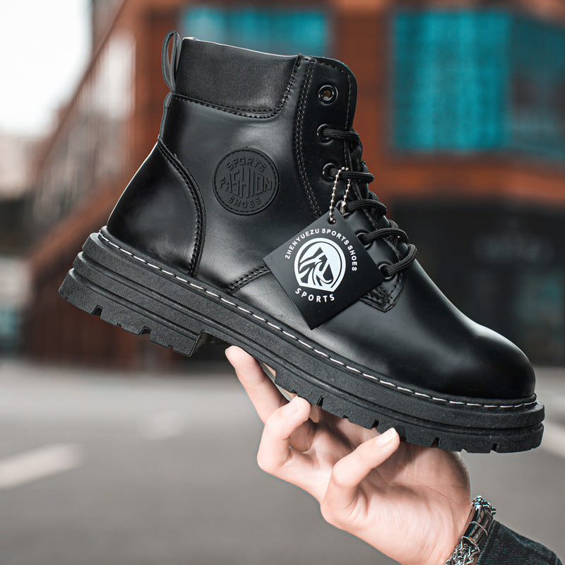 European Station Martin Boots Men's 2024 Autumn New British Style Yellow Boots Soft Leather Soft Sole Retro Boots Cargo Boots