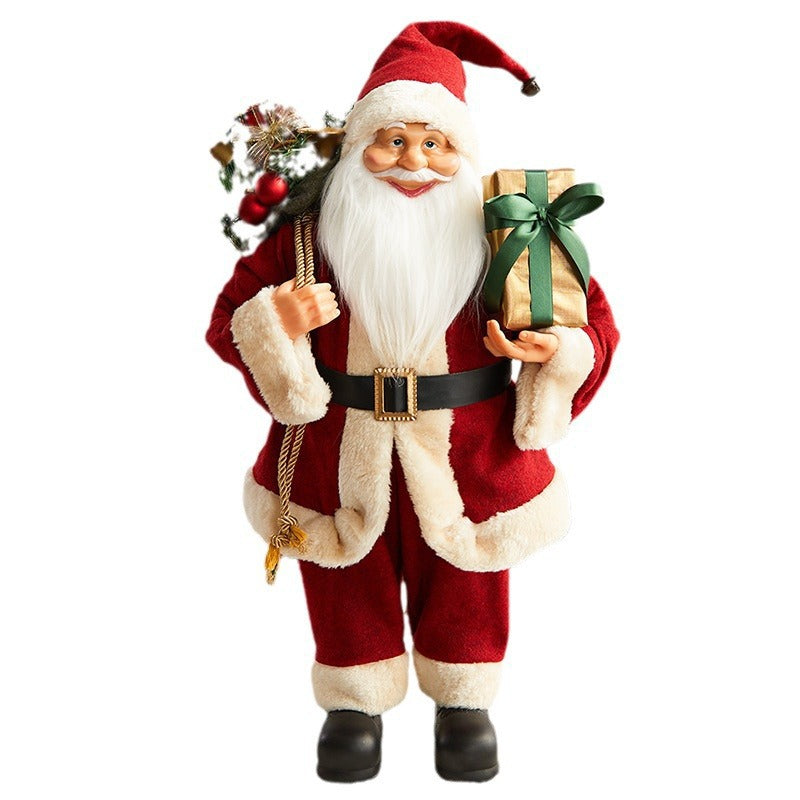Cross-border hot sale Santa Claus doll ornaments Christmas scene decoration welcome hotel window table decoration