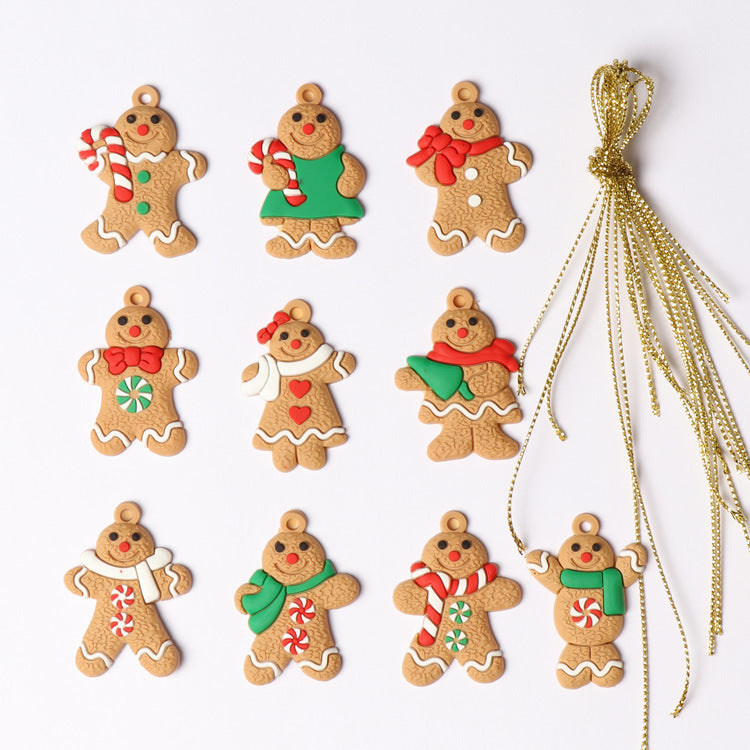 Cross-border hot sale classic Christmas gingerbread man pendant, Christmas decorations, Christmas tree pendants, spot wholesale