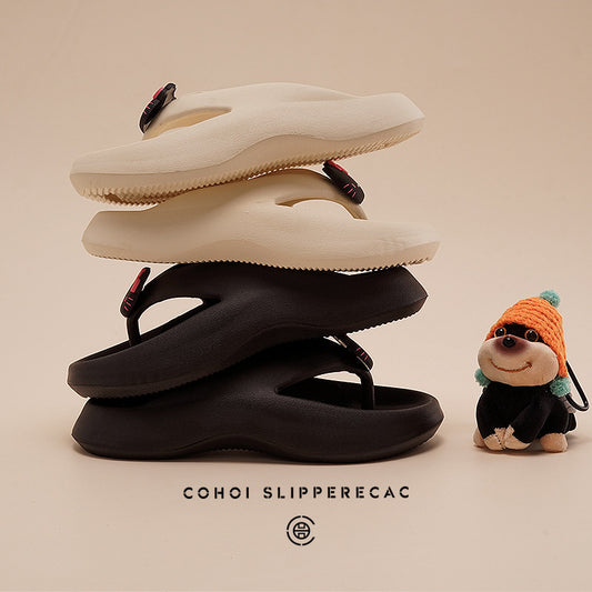 Xiaohongshu wears the same thick-soled flip-flops in summer, non-slip seaside beach, high-value 2025 flip-flops for women