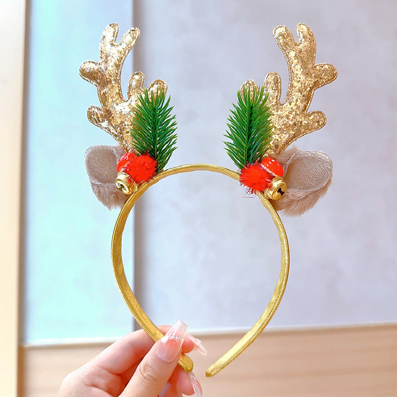 christmas headband girl christmas antler hairpin headpiece holiday decoration gift big bow headband headband headband