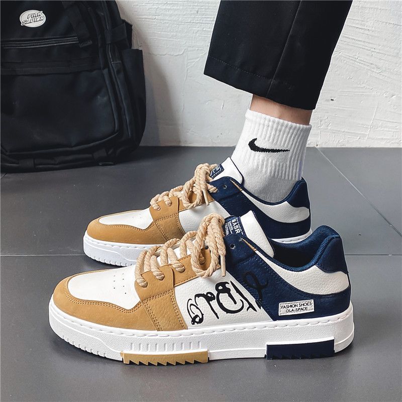 2024 New Spring Men's Canvas Shoes Korean Trendy SneakersVersatile Student Shoes Men's Ins Casual Trendy Shoes