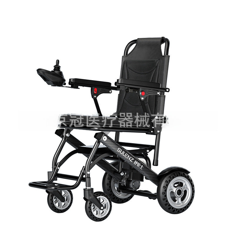 SCHLENS Carbon Fiber Transfer Scooter for Disabled Seniors Easily Foldable Ultralight Electric Wheelchair