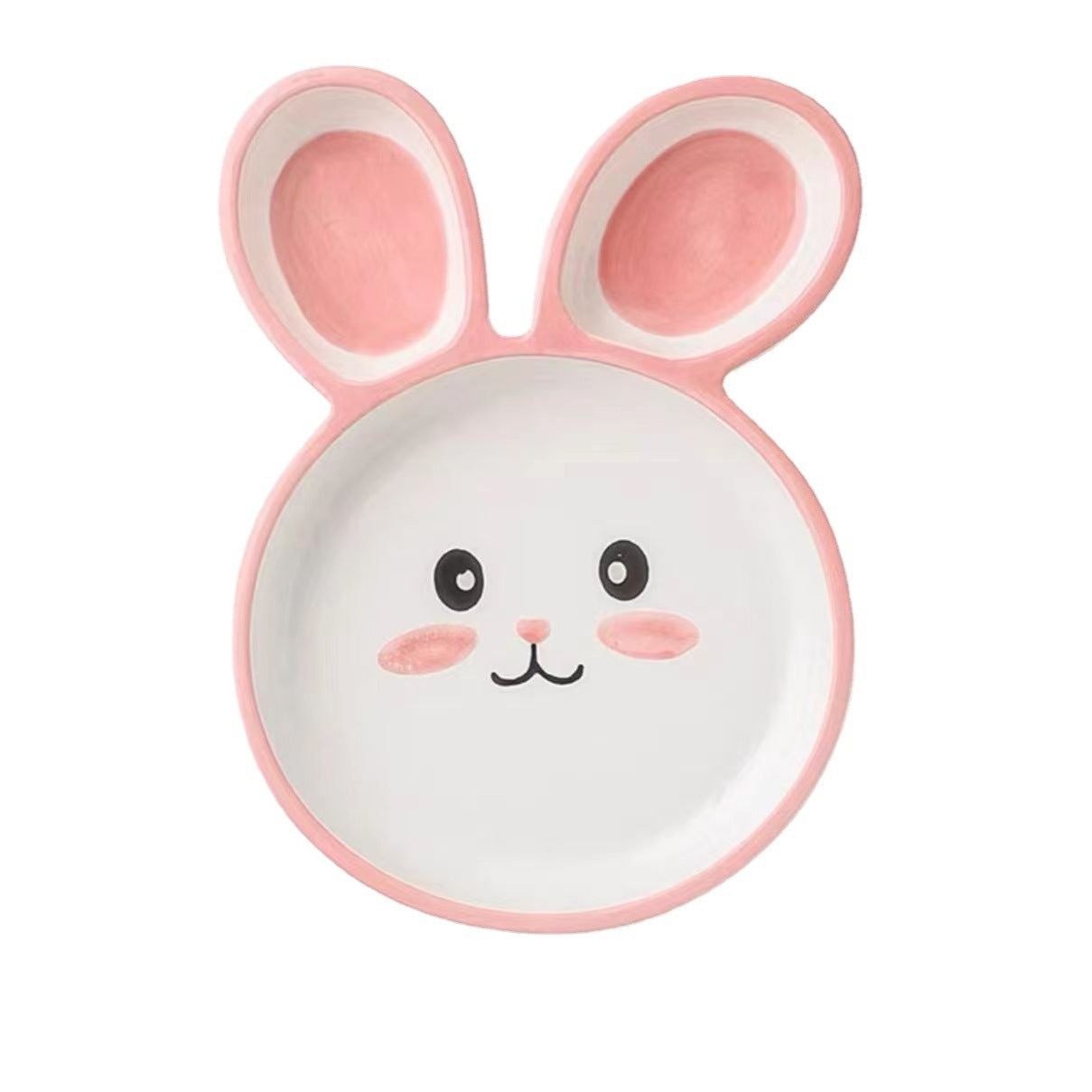 Children's Dinner Plate Creative Rabbit Cute Cartoon Baby Tableware Featured Internet Celebrity Plate Household Compartment Dish Deep Dish