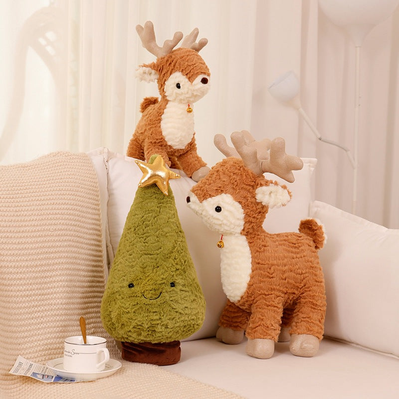 Christmas Deer Doll Fun Christmas Tree Plush Toy Doll Doll Cute Girl Gift Sleeping Bedside Doll