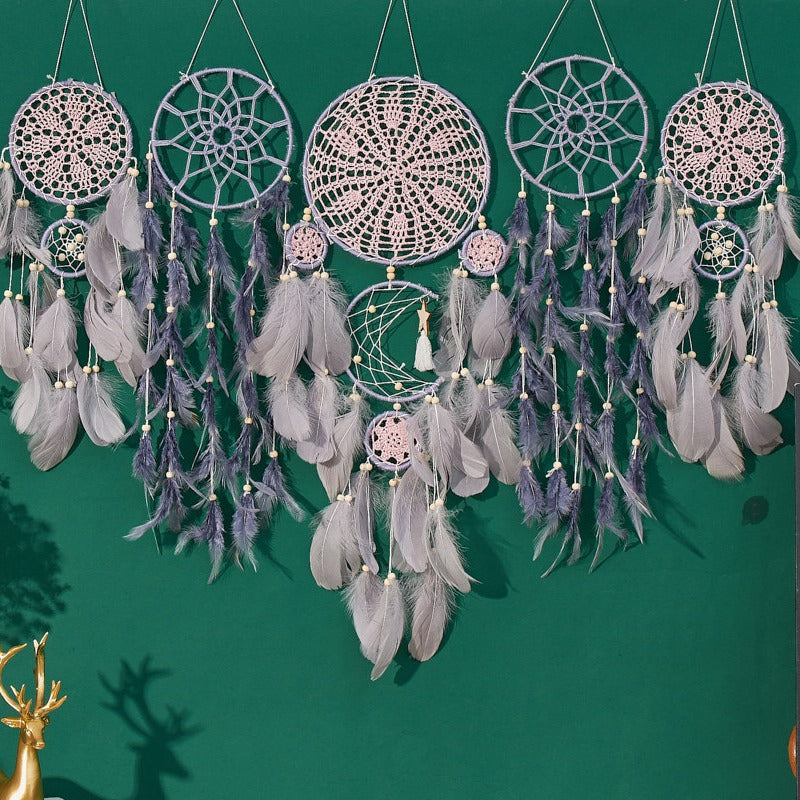 Cross-border dreamcatcher five-piece set European style factory direct sales home wall decoration dreamcatcher wall decoration pendant