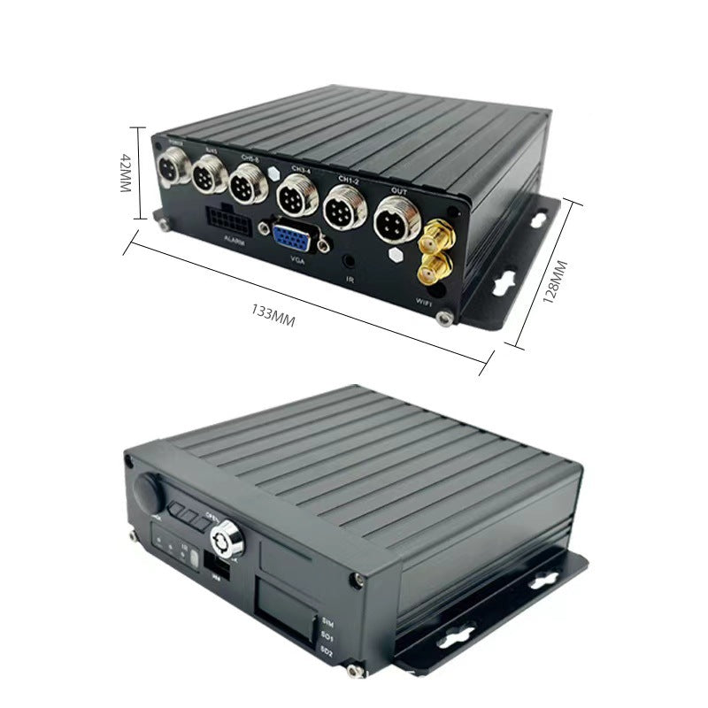1080P high-definition truck 4-way SD card vehicle surveillance video recorder hard disk recorder dvr driving recorder