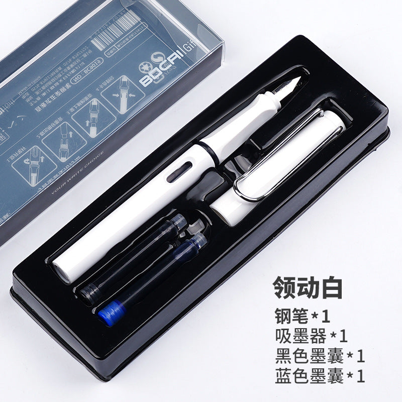 Bocai students are posture fountain pen set replaceable ink sac primary school students special calligraphy practice business gifts wholesale