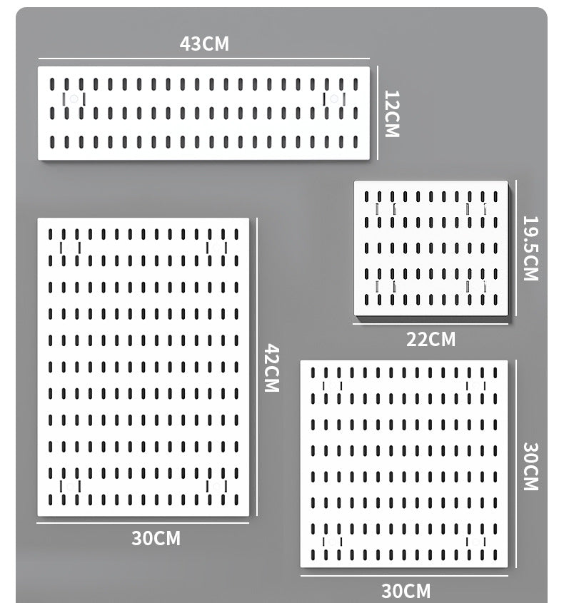 Wall accessories: perforated board, storage wall, e-sports room, tool room, kitchen, punching-free hanging basket, hook, partition bracket