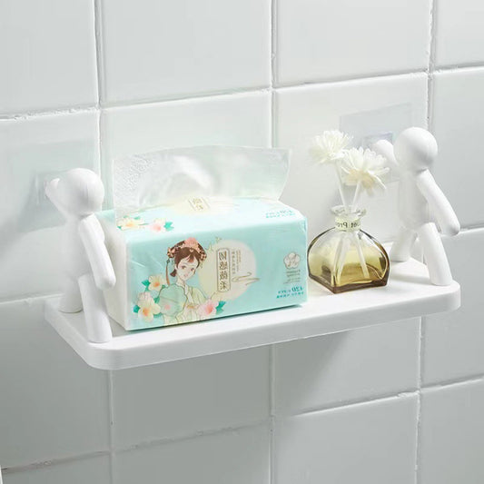 Bathroom, small person shelf, non-punching, household multi-functional bathroom, toiletries storage rack, rail, wall-mounted