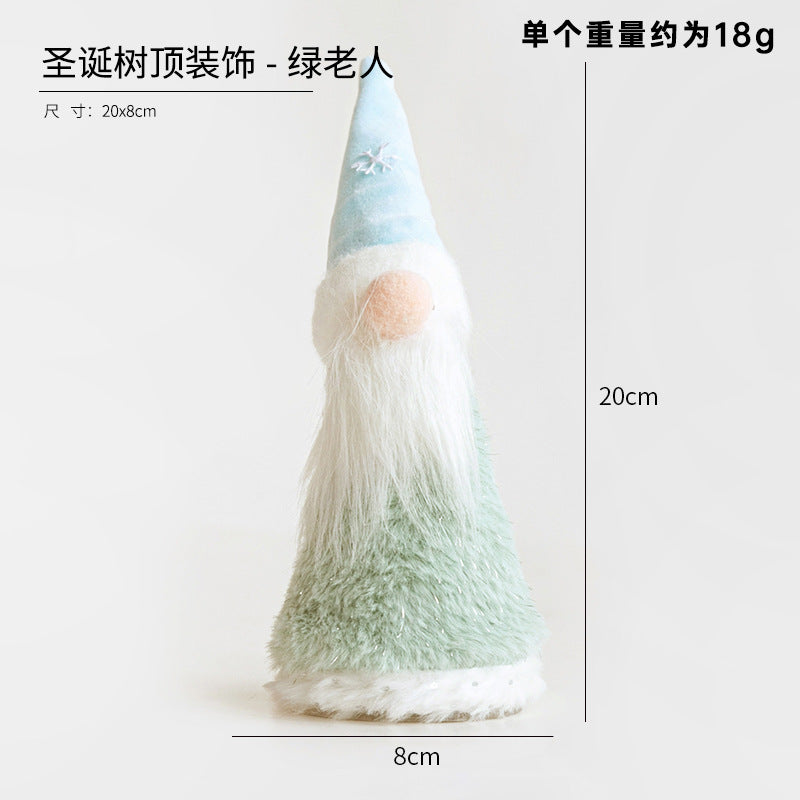 Christmas Christmas Decoration Christmas Tree Decoration Christmas Tree Top Decoration Accessories Pendant Santa Angel Wholesale