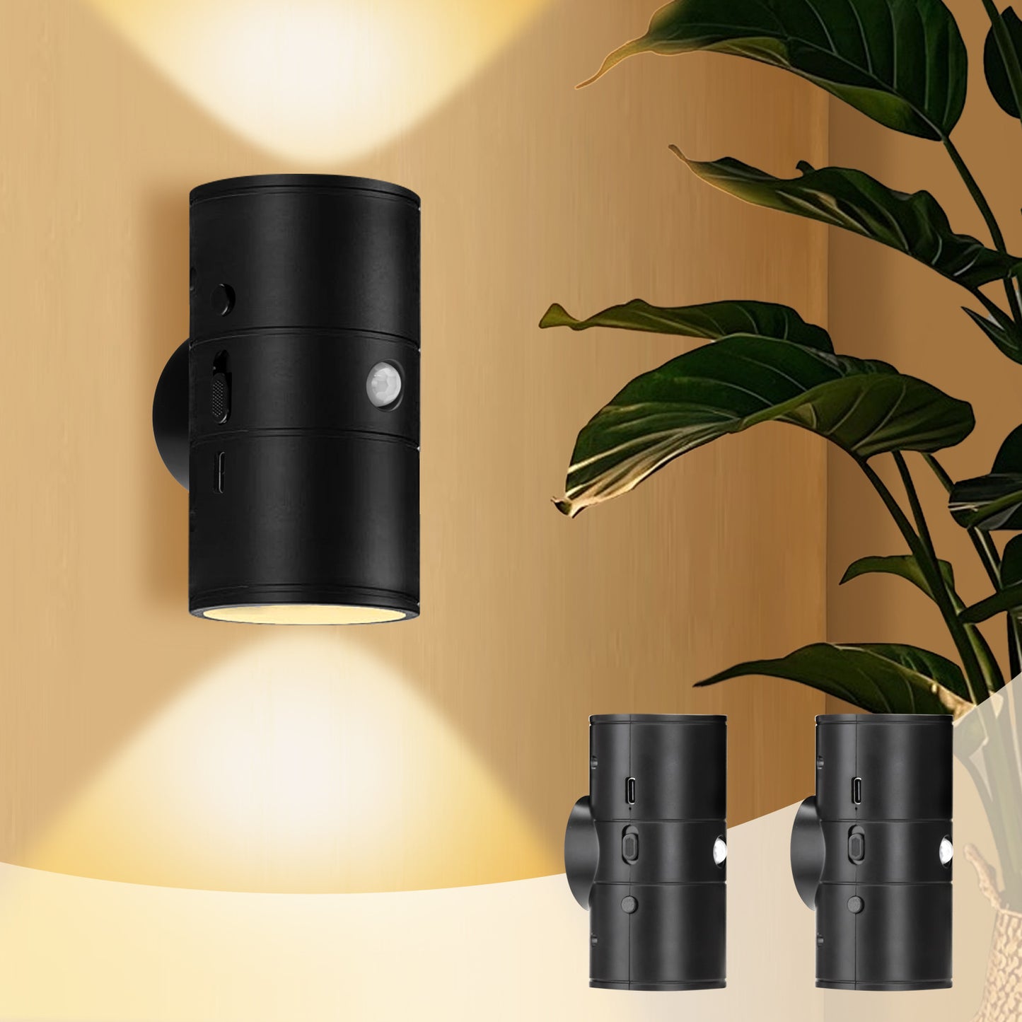 Amazon magnetic night light smart human body induction rechargeable wall night aisle entrance home night light