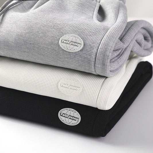 Waffle sweatpants, men's casual sweatpants, men's long pants, men's autumn and winter, Japanese fashion brand men's loose feet