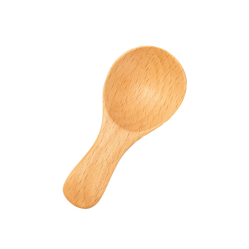 Internet celebrity tea spoon, tea spatula, milk powder spoon, wooden ice cream scoop, small tablespoon, solid wood spoon, mini tableware spoon, tea spoon