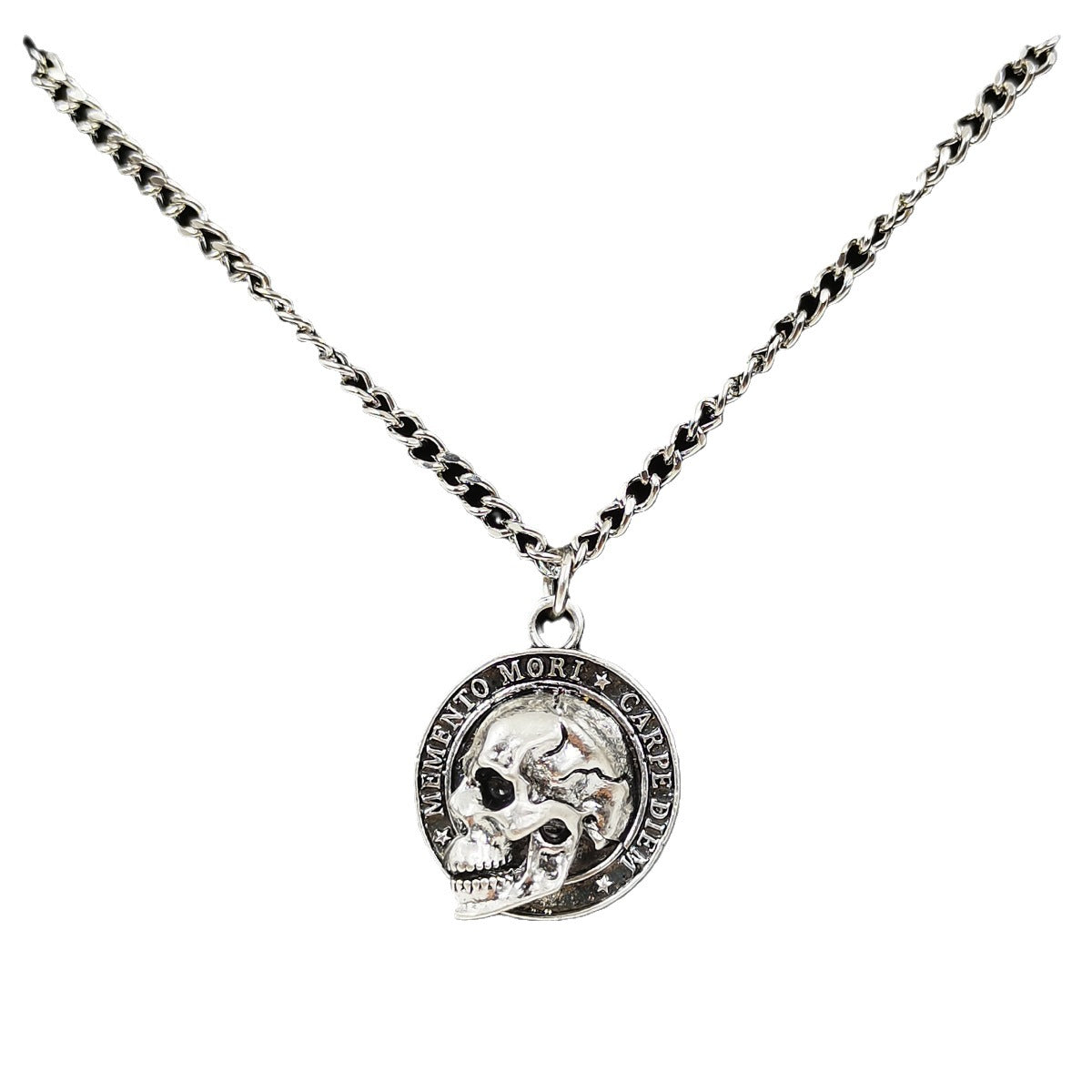 Cross-border European and American popular skull pendant personality necklace men's hip-hop retro gothic sweater chain