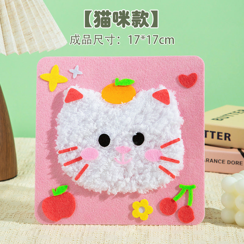 Christmas gifts non woven fabric sewing music threading painting children handmade DIY materials Christmas tree decoration small gifts