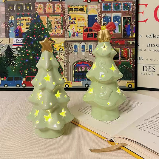 ins wind christmas tree star night light christmas atmosphere sense decoration to send girlfriends desktop ceramic ornaments gifts