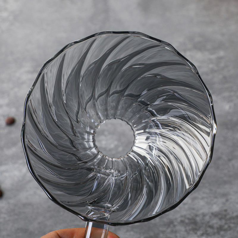 [Soot 2nd Generation Striped Coffee Pot] Spot Blown Glass Sharing Pot Set Electroplated Smoke Gray Hand Poured Pot