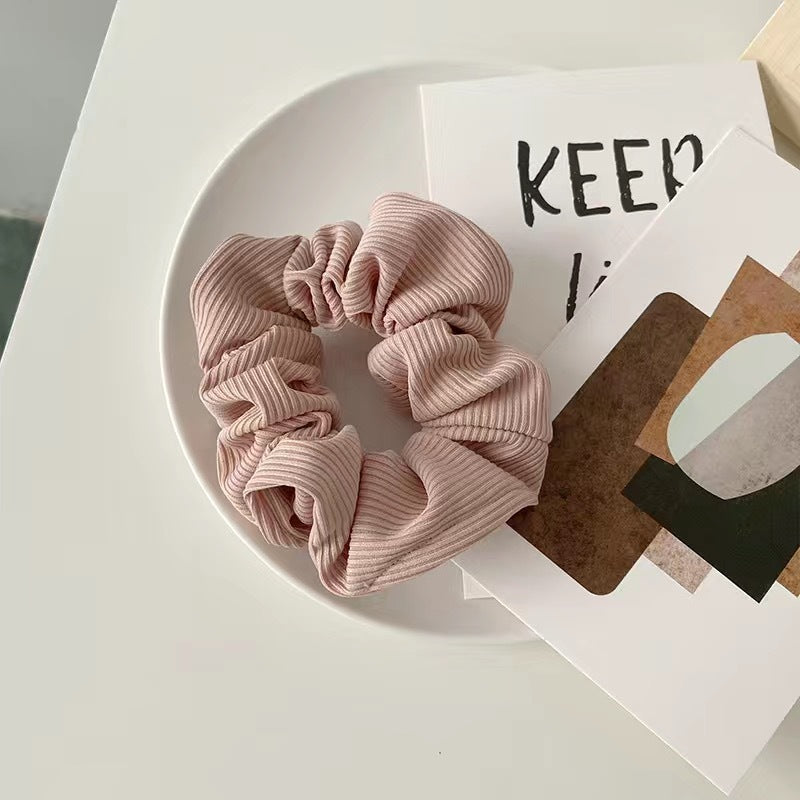 Morandi color temperament girl knitted color large intestine hair ring Korean version simple ins wind hair ring tie hair hair rope female