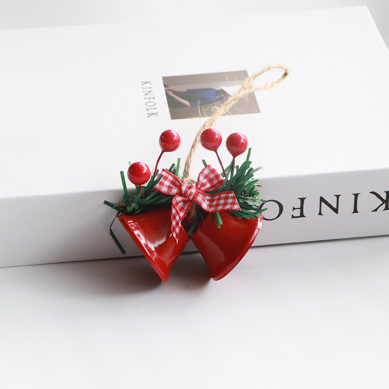 Christmas Day Decorations: Lacquer, Trumpet, Bell Pendant, Twine, Red Fruit Accessories, Window Decoration, Wrought Iron Christmas Bells