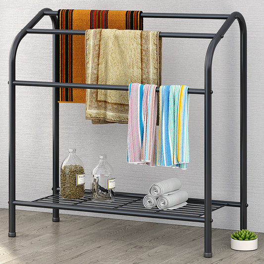 Towel rack, floor-standing bathroom shelf, drying rack, toilet, non-perforated, simple bath towel shelf, toilet storage