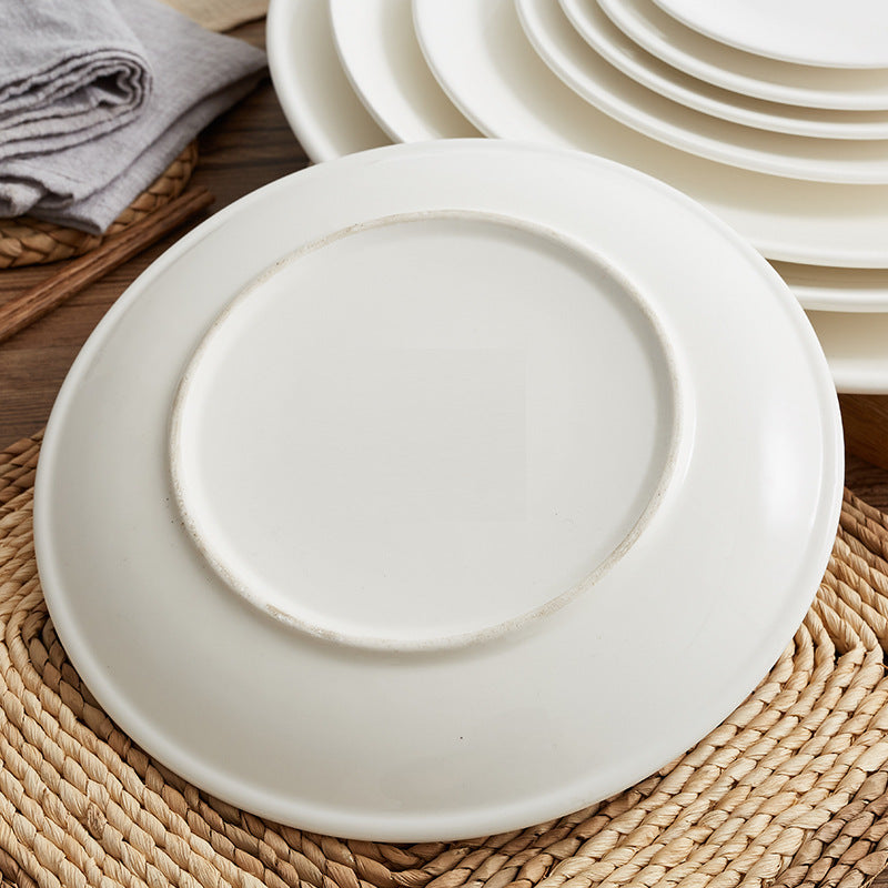 Origin: direct hair, Shanxi ceramic plates, Western steak, shallow plates, white hotel tableware, Ceramic plates