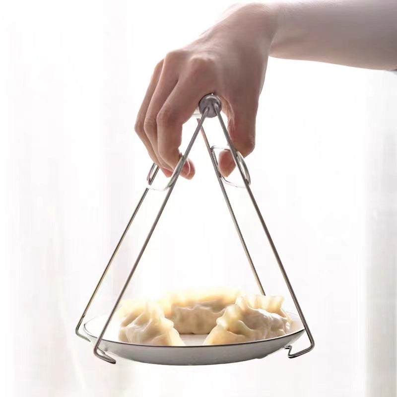 Stainless steel anti-scalding clip kitchen household tray lifter plate lift clip non-slip bowl clamp tool manufacturer spot wholesale