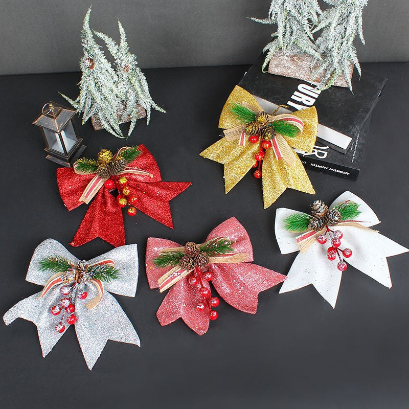 Large Bow Christmas Dust Bow Christmas Tree Pendant Christmas Decoration Gifts Christmas Bow Tie