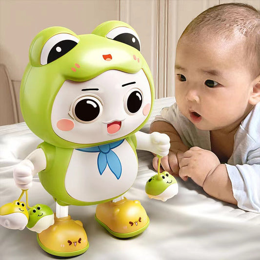 Children's frog dancing robot toys with lights can sing puzzle early education machine children's gifts wholesale on behalf of the wholesale