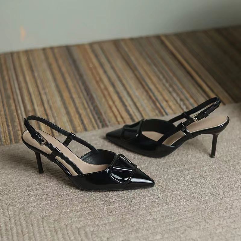 High Heels Women's French Spring Summer Pumps Plus Size Fashion 2024 Nude Small Fragrance Versatile Stiletto Heel Toe
